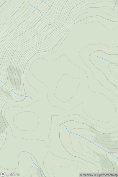 Thumbnail image for Y Gribin [Bala to Welshpool] [SH906175] showing contour plot for surrounding peak